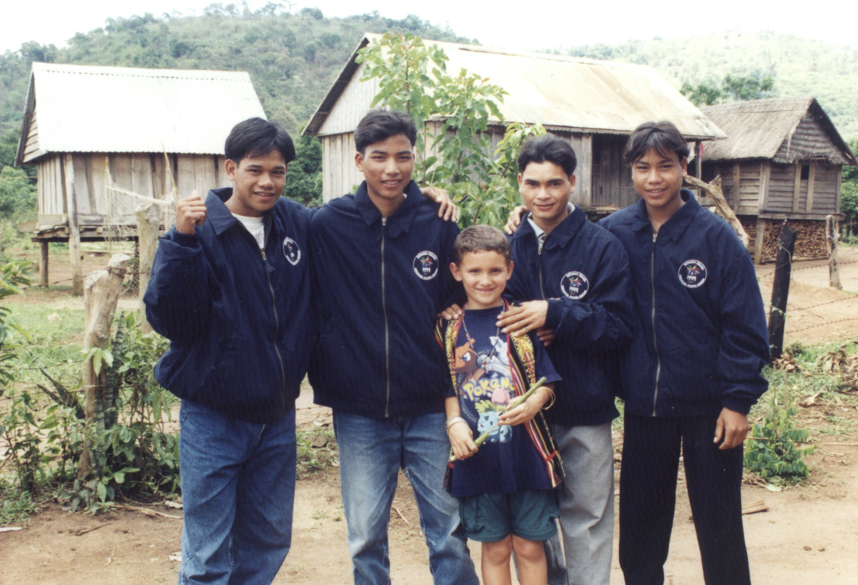 Sean with Montagnard brothers