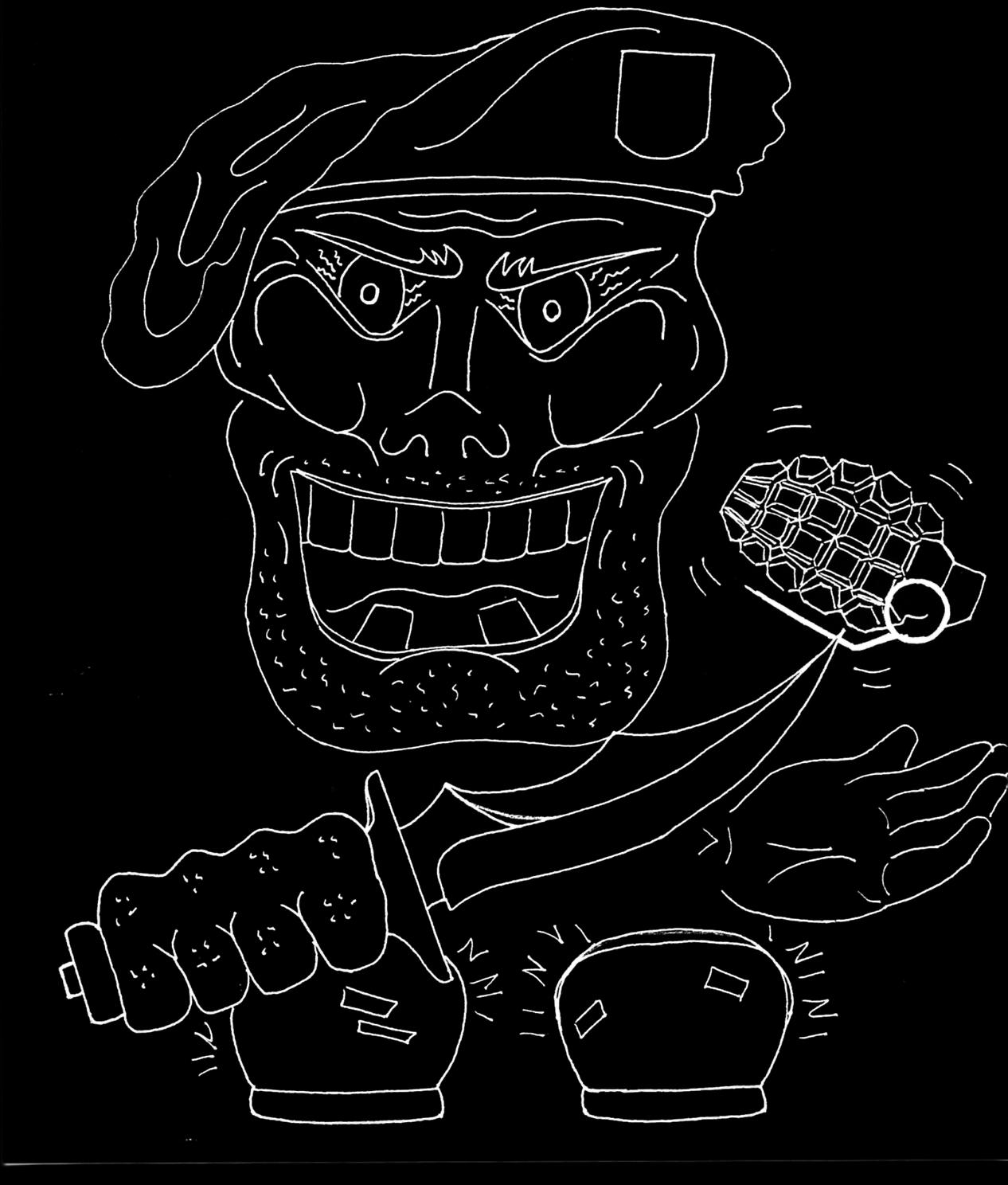 Vietnam-era short-timer with knife and
grenade