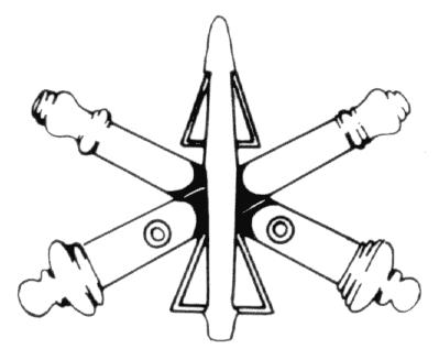 missile and crossed-cannons branch
insignia for Air Defense Artillery