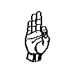 fingerspelled letter F