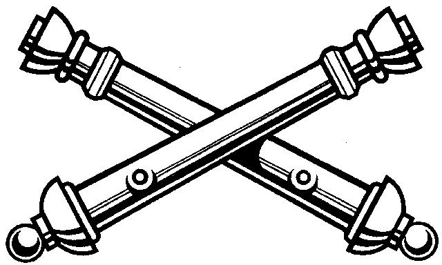 crossed-cannons branch insignia for
U.S. Army field artillery