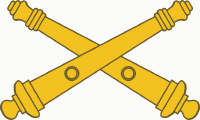 crossed-cannons branch
insignia for U.S. Army field artillery