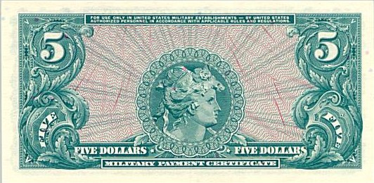 1964 series MPC $5 bill