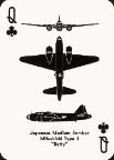 WWII aircraft spotter card
showing Mitsubishi Type 1 Betty bomber