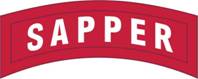 full-color Sapper
qualification tab for service uniform