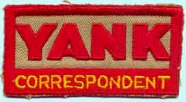 1943 Yank correspondent patch