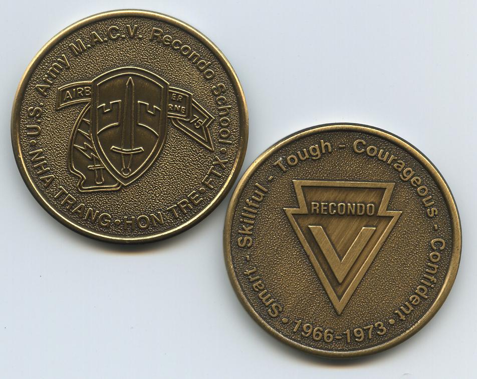 MACV Recondo School commemorative
coin